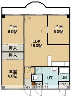 グロリアハイツ若松【4階】の間取り